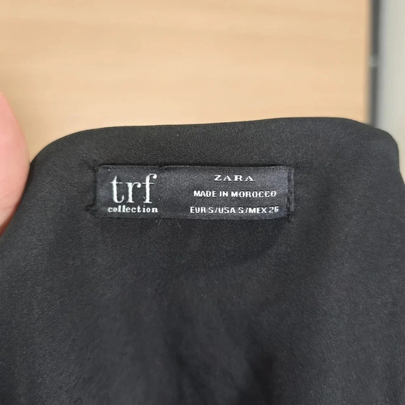 Zara TRF Collection Red Wrap Dress Long sleeve Snake Print Mini Satin Size Small - Picture 9 of 11